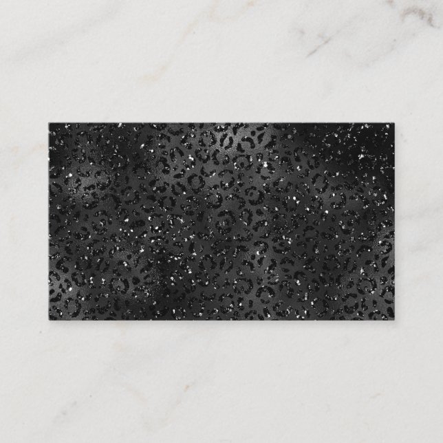 Niedliches Schwarz Gepard Leopard Skin Print Muste Visitenkarte (Vorderseite)