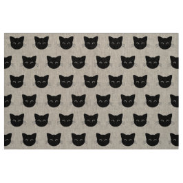 Niedliches Schwarz-Katze-Muster Stoff
