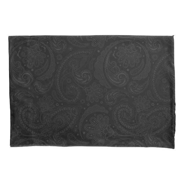 Niedliches Schwarz-Paisley-Muster Leggings Sitzpol Kissenbezug (Vorderseite-Links)