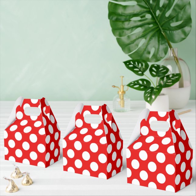 Niedliches Schwarz-Polka-Punktmuster-Party Geschenkschachtel (Zahlreiche)