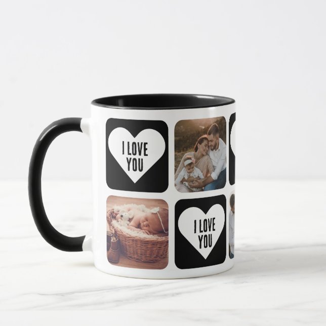 Niedliches Schwarz-Weiß-Foto I Liebe Tasse (Links)