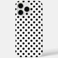 Niedliches Schwarz-Weiß-Polka-Punktmuster