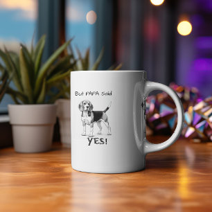 Niedliches Schwarz-weißes ''Aber PAPA'' Tasse