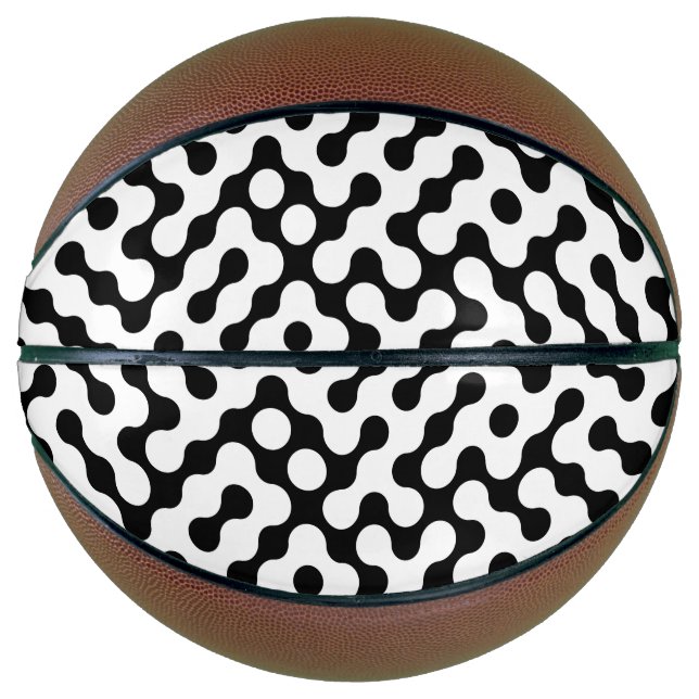 Niedliches Schwarz-weißes Labyrinth Basketball (Vorderseite)