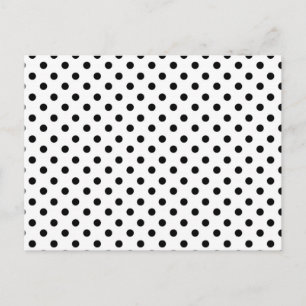 Niedliches Schwarz-weißes Polka Dots Muster Postkarte
