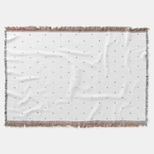 Niedliches Schwarz-weißes Polka-Muster Decke