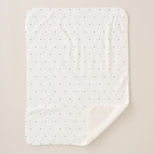 Niedliches Schwarz-weißes Polka-Muster Sherpadecke
