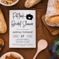 Niedliches Schwarz-weißes Potluck-Brautparty