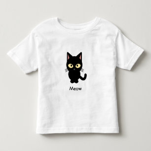 Niedliches schwarze Katze Kleinkind T-shirt