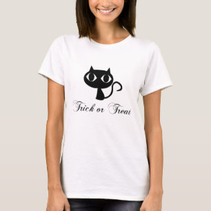 Niedliches schwarze Katzen-Halloween-Shirt T-Shirt