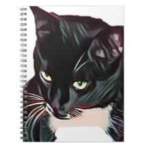 Niedliches schwarze Katzen-Notizbuch
