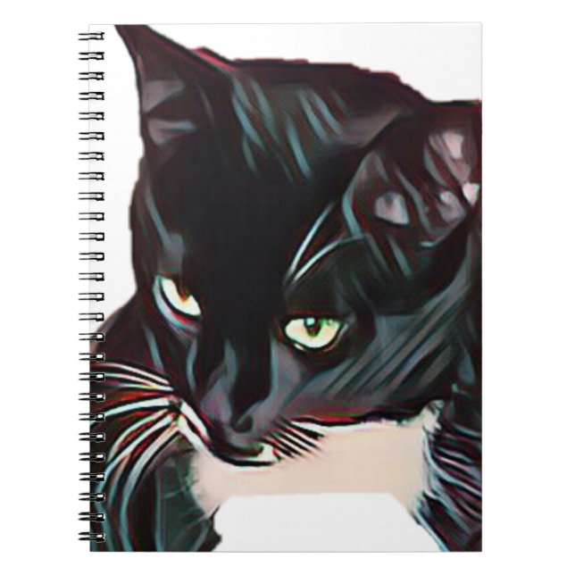 Niedliches schwarze Katzen-Notizbuch Notizblock (Vorderseite)