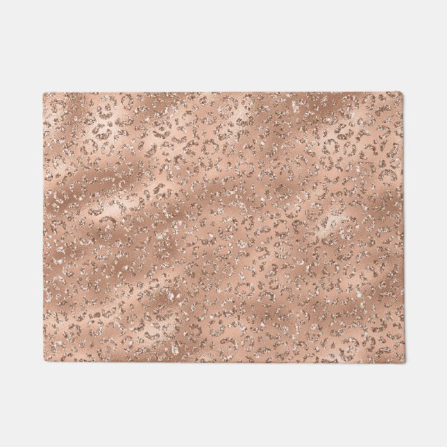 Niedliches Schwarzer Käse Leopard Hautbild Fußmatte (Vorderseite)