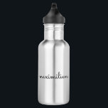 Niedliches schwarzes benutzerdefiniertes Skriptnam Edelstahlflasche<br><div class="desc">Niedlicher, schwarz-weißer, benutzerdefinierter Skriptname einfache moderne Edelstahlwasserflasche. Ideal für Kinder und Erwachsene gleichermaßen</div>