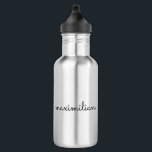 Niedliches schwarzes benutzerdefiniertes Skriptnam Edelstahlflasche<br><div class="desc">Niedlicher, schwarz-weißer, benutzerdefinierter Skriptname einfache moderne Edelstahlwasserflasche. Ideal für Kinder und Erwachsene gleichermaßen</div>