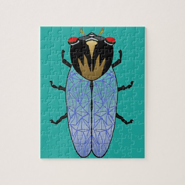 Niedliches Schwarzes Cicada (Vertikal)