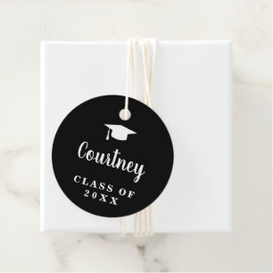 Niedliches Schwarzes Einfaches Mortarboard Moderne Geschenkanhänger