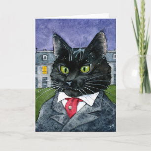 Niedliches Schwarzes Katzen Halloween, jede Ansich Karte