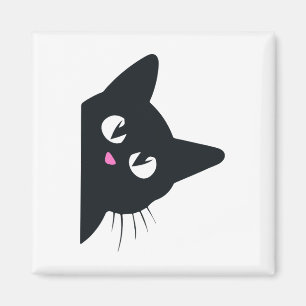 Niedliches Schwarzes Katzen Halloween Kostüm Kitte Magnet