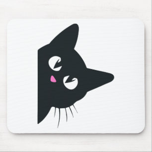 Niedliches Schwarzes Katzen Halloween Kostüm Kitte Mousepad