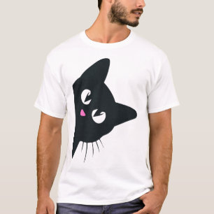 Niedliches Schwarzes Katzen Halloween Kostüm Kitte T-Shirt
