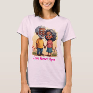 Niedliches Schwarzes Paar Liebe Grafisches T-Shirt
