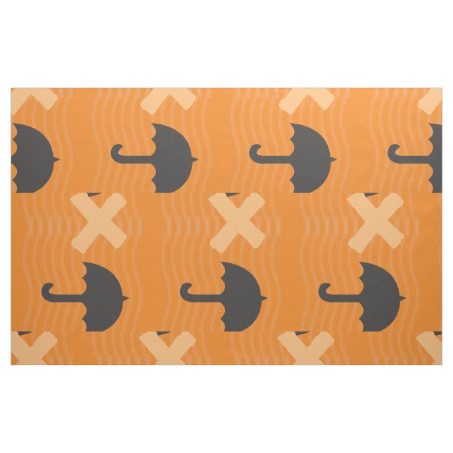 Niedliches Schwarzes Schirmmuster Stoff (Fat Quarter (45,7 x 55,9 cm))
