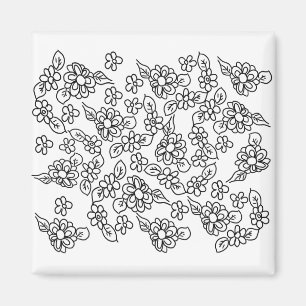 Niedliches Schwarzweißmuster Magnet