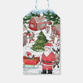 Niedliches Schwedisches Tomten Weihnachtsdorf Wass Geschenkanhänger