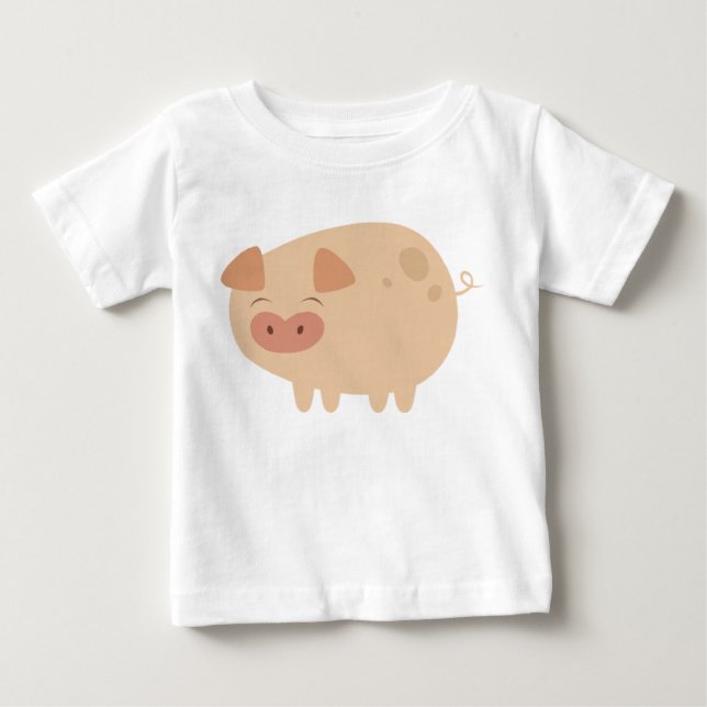 Niedliches Schwein Baby T-shirt (Vorderseite)