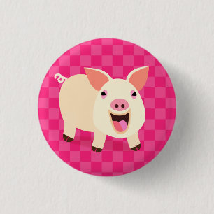 Niedliches Schwein Button