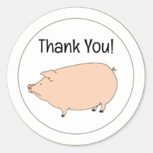 Niedliches Schwein Danke Labels