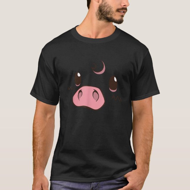 Niedliches Schwein Gesicht extravagant Kleiderkost T-Shirt (Vorderseite)