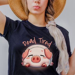 Niedliches Schwein getickt T-Shirt