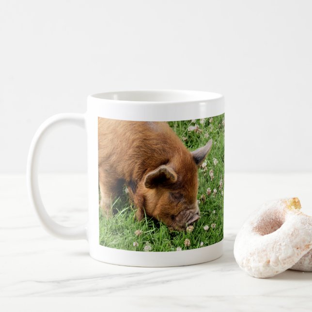 NIEDLICHES SCHWEIN KAFFEETASSE (Mit Donut)