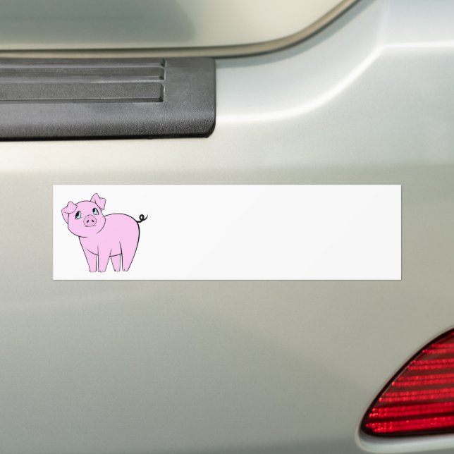 Niedliches Schwein, Little Pig, Schwein, Rosa Schw Autoaufkleber (Auf Auto)