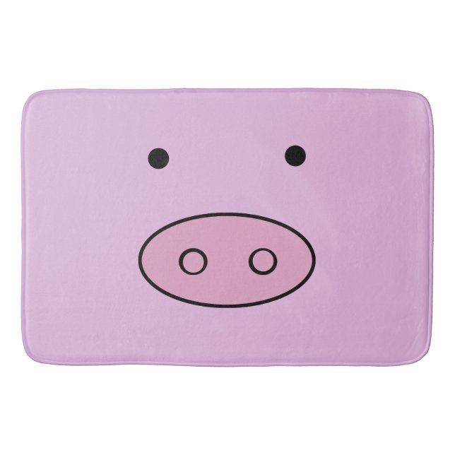 Niedliches Schwein, Little Pig, Schwein, Rosa Schw Badematte (Vorderseite)