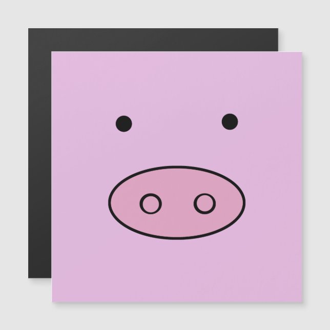 Niedliches Schwein, Little Pig, Schwein, Rosa Schw Magnetkarte (Vorne/Hinten)