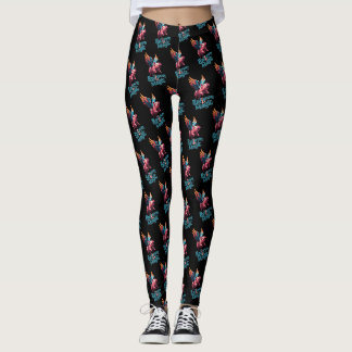 Niedliches Schwein mit farbigen Flügeln | Glaube a Leggings