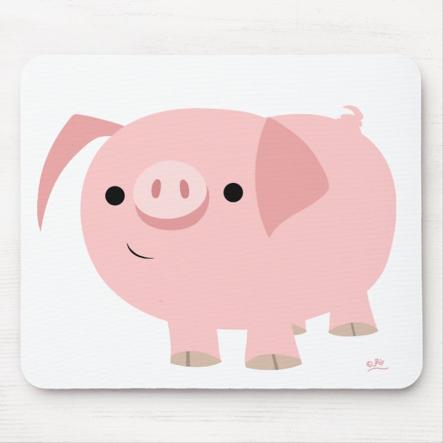 Niedliches Schwein mousepad (Vorne)