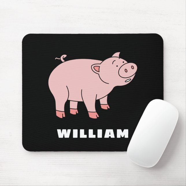 Niedliches Schwein Personalisierter Individuelle N Mousepad (Mit Mouse)