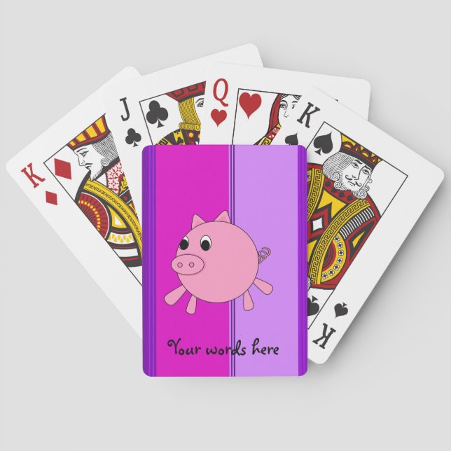 Niedliches Schwein Spielkarten (Rückseite)