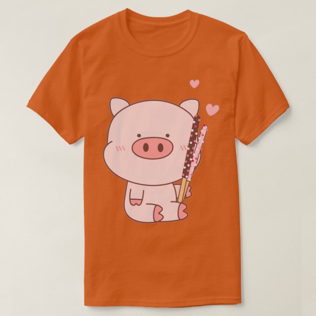 Niedliches Schwein T-Shirt (Design vorne)
