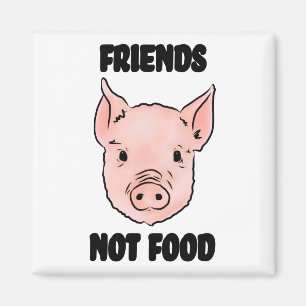Niedliches Schwein-vegane Freund-nicht Magnet