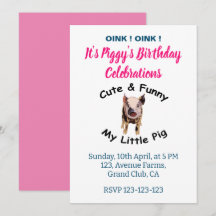 Niedliches Schweine-Geburtstagsfarm Party