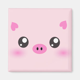 Niedliches Schweinefass - Kawaii-Minimalismus Magnet