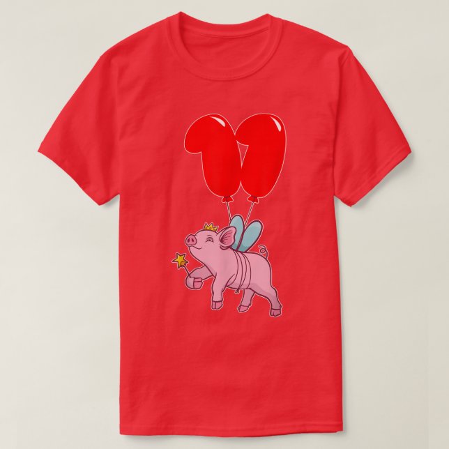Niedliches Schweinefleisch11. GeburtstagKinder Bal T-Shirt (Design vorne)