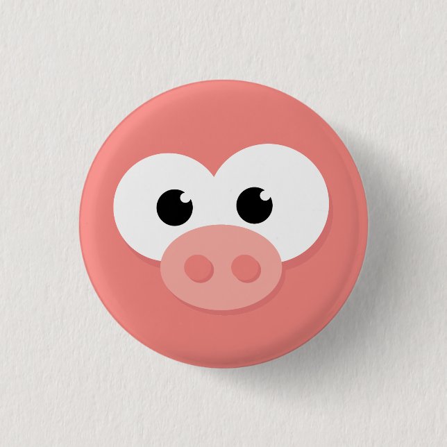  Niedliches Schweinefleisch Button (Vorderseite)