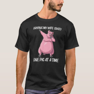 Niedliches Schweinefleisch für Männer Vater Tierfu T-Shirt