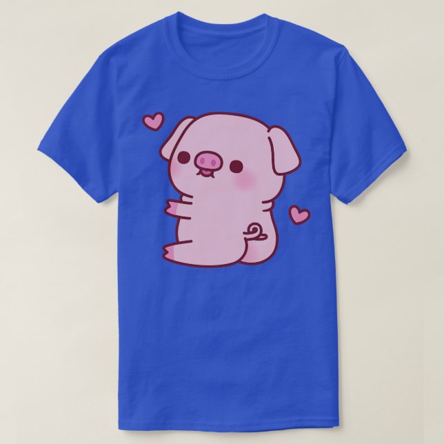 Niedliches Schweinefleisch mit großen Hintern T-Shirt (Design vorne)